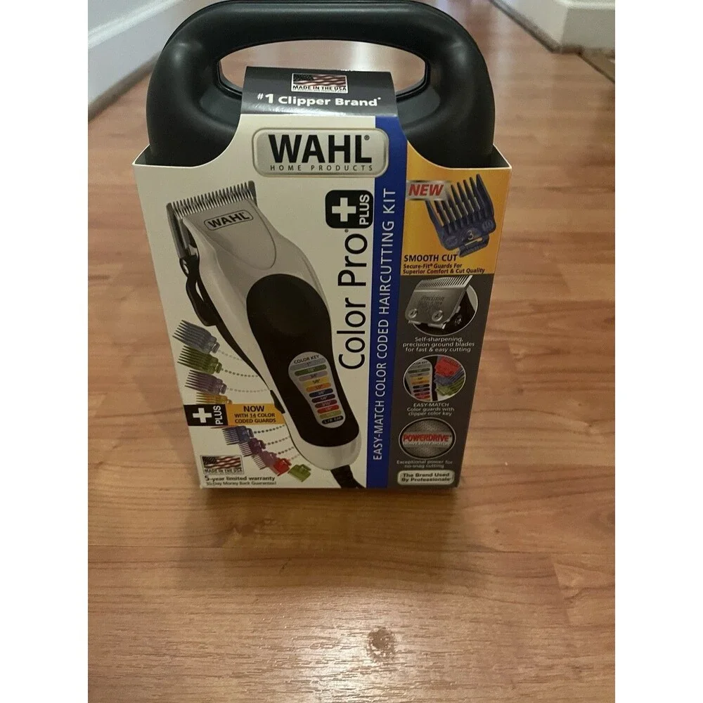 Wahl Clipper Color Pro Harr Clipper Hair Cutting Kit Color Coded Guides Corded